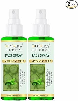 DRONTIKA WILD & PURE Mint & Cucumber Face Spray|Refreshes and hydrates skin(100 x 3 ml)