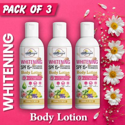 ABHIGAMYAH Whitening Body Lotion On SPF15+ Skin Lightening Cream PC 3