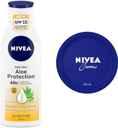 NIVEA Aloe Protection Body Lotion 200 ML & Creme 200 ML
