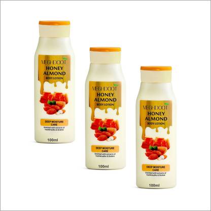 MEGHDOOT Honey Almond Body Lotion Deep Moisture Care(100ml) Pack of 3