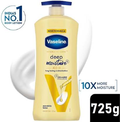 Vaseline Deep Moisture Body Lotion with Ceramide Hyaluron 10X More For Dry Skin (725 g)