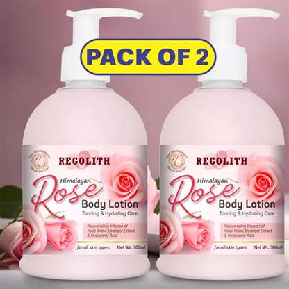 Regolith Body Serum Lotion, Moisturizing, Skin Soothing & Hydration With Rose Extract