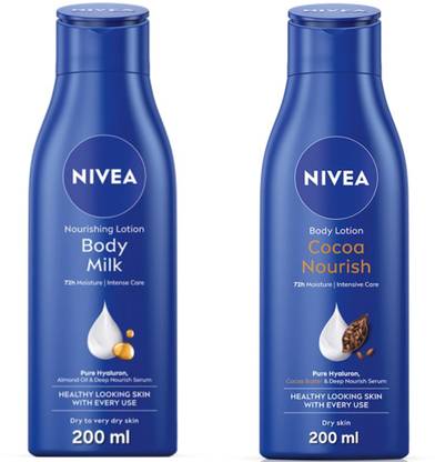 NIVEA BODY MILK BODY LOTION 200 ML & COCOA NOURISH BODY LOTION 200 ML