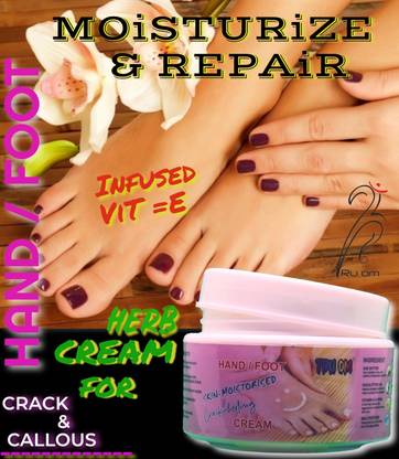 TruOm Crack Heel Repair Herbal Moisturize Cream for Foot & Hand | With Vit-E