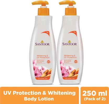 Santoor by Wipro Perfumed Body Lotion for Skin Whitening & UV Protection