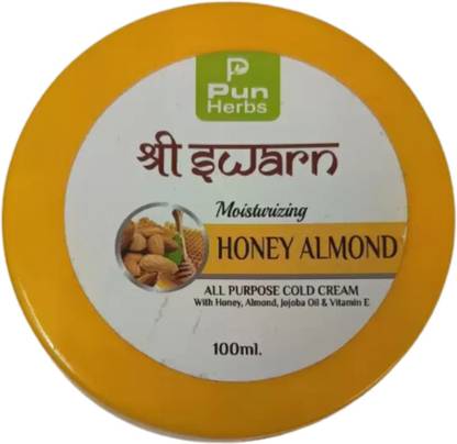 PunHerbs Shri Swarn Moisturing Honey almond All Purpose Cold Cream With Vitamin E