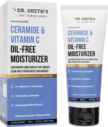 Dr. Sheth's Ceramide & Vitamin C Oil-Free Moisturizer Fights Dryness, Dullness, Damaged skin