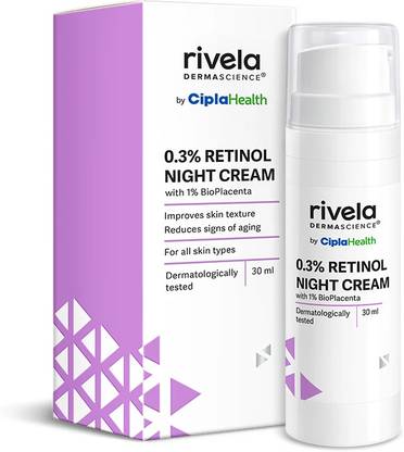 Rivela Dermascience 0.3% Retinol Night Cream|Anti-Aging| Dark Spots|For all Skin types
