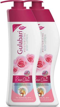 Dabur Gulabri Moisturizing Non Greasy Rose Glow Body Lotion 410ml 2pc