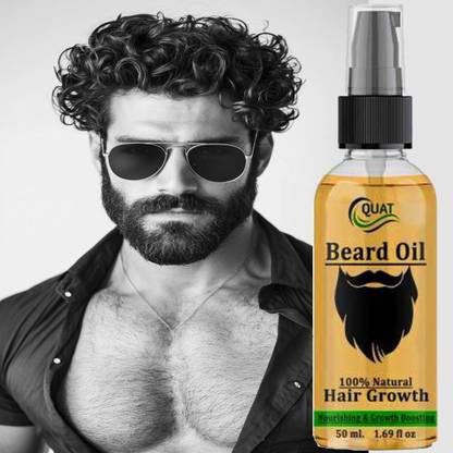 QUAT Beard Growth Oil with Deep Conditioning for a Sleek and Stylish Look
