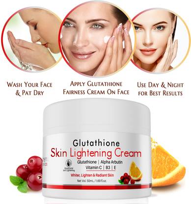 Volamena Organics Glutathione Skin Lightening Face Cream with Vit C For Brightening Skin