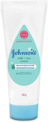 JOHNSON'S Milk & Rice Baby Moisturizer Cream Help to Glowing Skin For Baby's Face & Body