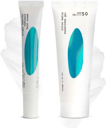 BLU Sweat Resistant Ultra Matte Sunscreen Gel and Face Cream Combo