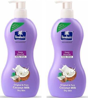 Parachute Advansed Deep Nourish (Coconut Milk) Body Lotion (Pack of 2 X 400 ML)