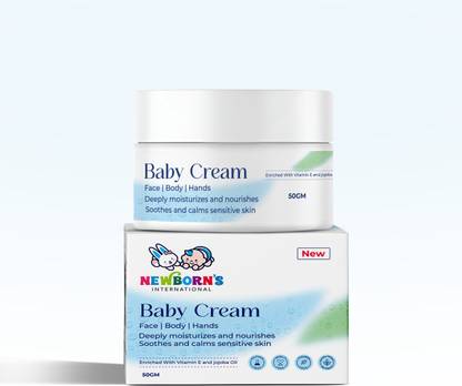 Newborn's Gentle Baby Cream | Soothing & Hydrating | For Face & Body | Natural Ingredients