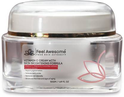 Feel awesome Vitamin C Cream for Glowing and Radiant Skin (50 grams)