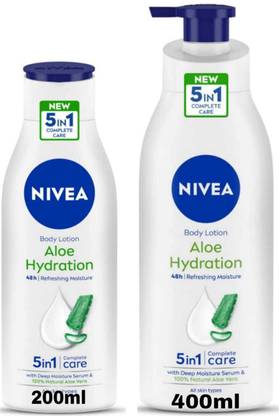NIVEA Aloe Hydration Lotion 400ml and 200ml