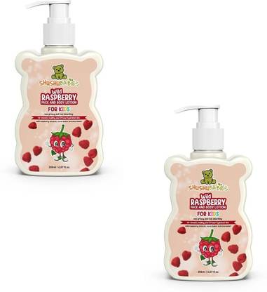 ShuShu Babies Wild Raspberry Face and Body Lotion for Baby Boys & Girls pack of 2(each-200 ml)