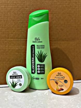 Rastic Assure 1 Pic Alovera 100ml Body Lotion & 2 Pic Almond & Alovera 15ml Cream