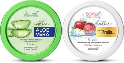 Biofresh Aloe Vera & Tropicana Fruits Active Nourishing Body Cream Combo(Each 200 ml)