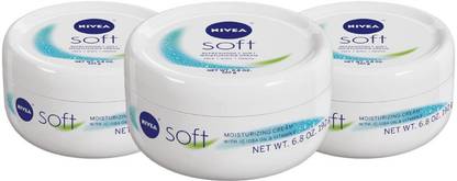 NIVEA Soft Light Moisturizing 300ml Cream(Pack of 3) Face/Body/Hands
