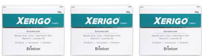Brinton Xerigo Moisturizing Foot Care Cream ,50g x Pack of 3