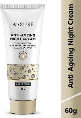 ASSURE Anti-Ageing Night Cream Enriched With Blackberry Grape Seed & Algae Extract.