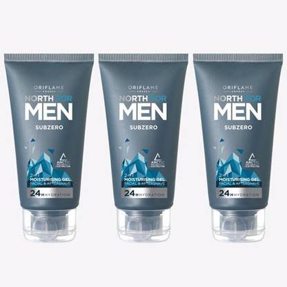 Oriflame NORTH FOR MEN Subzero 2-in-1 Moisturising Gel 50 ml ( pack of 3 )
