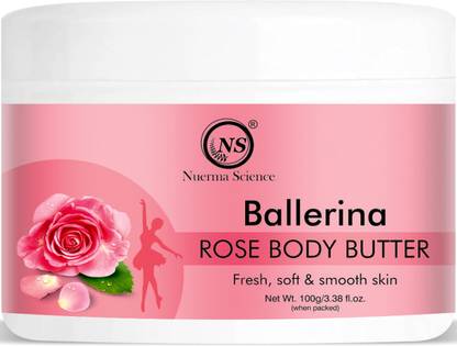 Nuerma Science Ballerina Rose Body Butter with Vitamin E Oil for Intense Moisturization of Skin