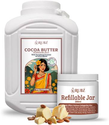 Rubz 100% Pure Cocoa Butter Rich Conditioning Petroleum Jelly | 5 Kg