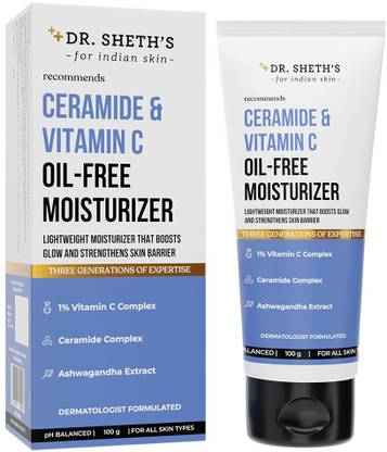 Dr. Sheth’s Ceramide & Vitamin C Oil-Free Moisturizer Fights Dryness, Dullness, Damaged skin