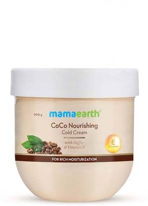 Mamaearth CoCo Nourishing Cold Cream For Dry Skin With Coffee and Vitamin E For Rich Moisturization