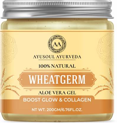 Ayusoul Ayurveda Khadi Wheatgerm Aloe Vera Gel 100% Natural for Body Skin Treatment| Moisturizer