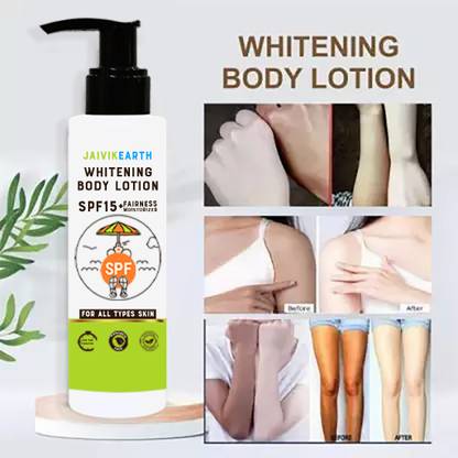 Jaivik Earth ™ Whitening Body Lotion SPF 15+ Moisturizer Best Strong Brightening Lotion