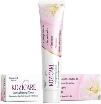 Kozicare Skin Lightening Cream with Kojic Acid, Arbutin, Glutathione ss