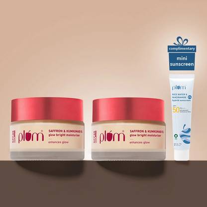Plum Saffron & Kumkumadi Oil Glow Bright Moisturizer | With SPF 35 | UVA/B Protection
