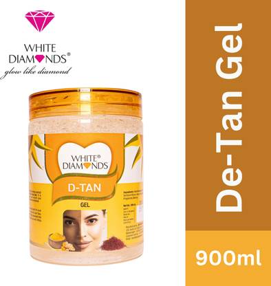 White Diamonds De-Tan Gel – 900ml | Cooling Tan Removal Gel for Bright & Even Skin Tone