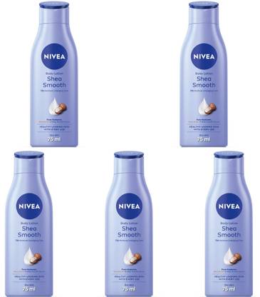 NIVEA SHEA SMOOTH BODY LOTION 75 ML ( PACK OF 5 )