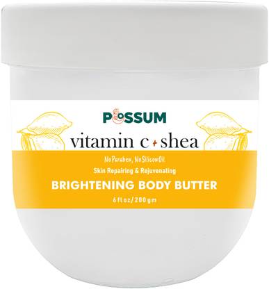 POSSUM Vitamin C + Shea Body Butter - Repair, Rejuvenate, Brighten 100% Natural