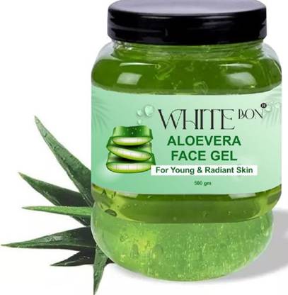 white bon Aloe Vera Gel From 100% Pure Aloe Vera Plant For Face, Skin & Hair