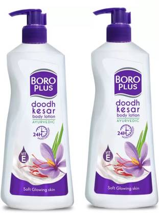BOROPLUS Doodh Kesar Body Lotion 24H moisturisation|100% Ayurvedic Glowing Skin