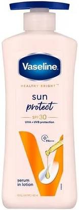 Vaseline Healthy Bright Sun Protect Serum In Lotion - SPF 30, UVA + UVB Protection 400ml