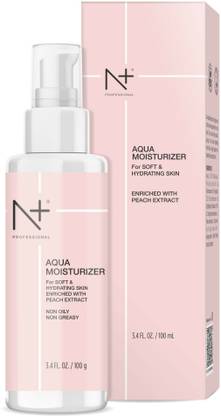 N PLUS Professional AQUA Moisturizer Non-Oily for soft & Hydrating Skin Enriched with Peach Extract, 100gm