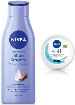 NIVEA Smooth Milk 200ml & Soft Cream 50ml set of 2