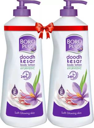 BOROPLUS Doodh Kesar Lotion 400ml – Pack of 2  (800 ml)