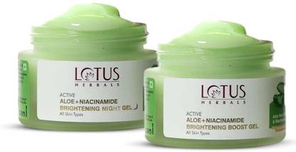 LOTUS HERBALS ACTIVE ALOE+NIACINAMIDE DAY WITH NIGHT HYDRATION DUO