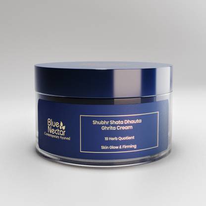 Blue Nectar Shata Dhauta Ghrita Natural Face Cream for Women for Skin Firming & Glowing Skin