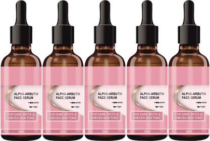 house of common Detan Skin Clearing Face Serum 2% Alpha Arbutin | For Acne Marks (30ml) Pack 5