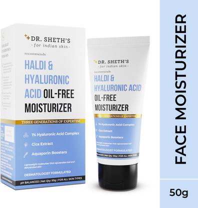 Dr. Sheth's Haldi & Hyaluronic Acid Oil-Free Moisturizer, Helps to rehydrate dull skin