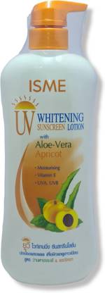 ISME whitening sunscreen lotion with Aloe Vera and apricot 400ml